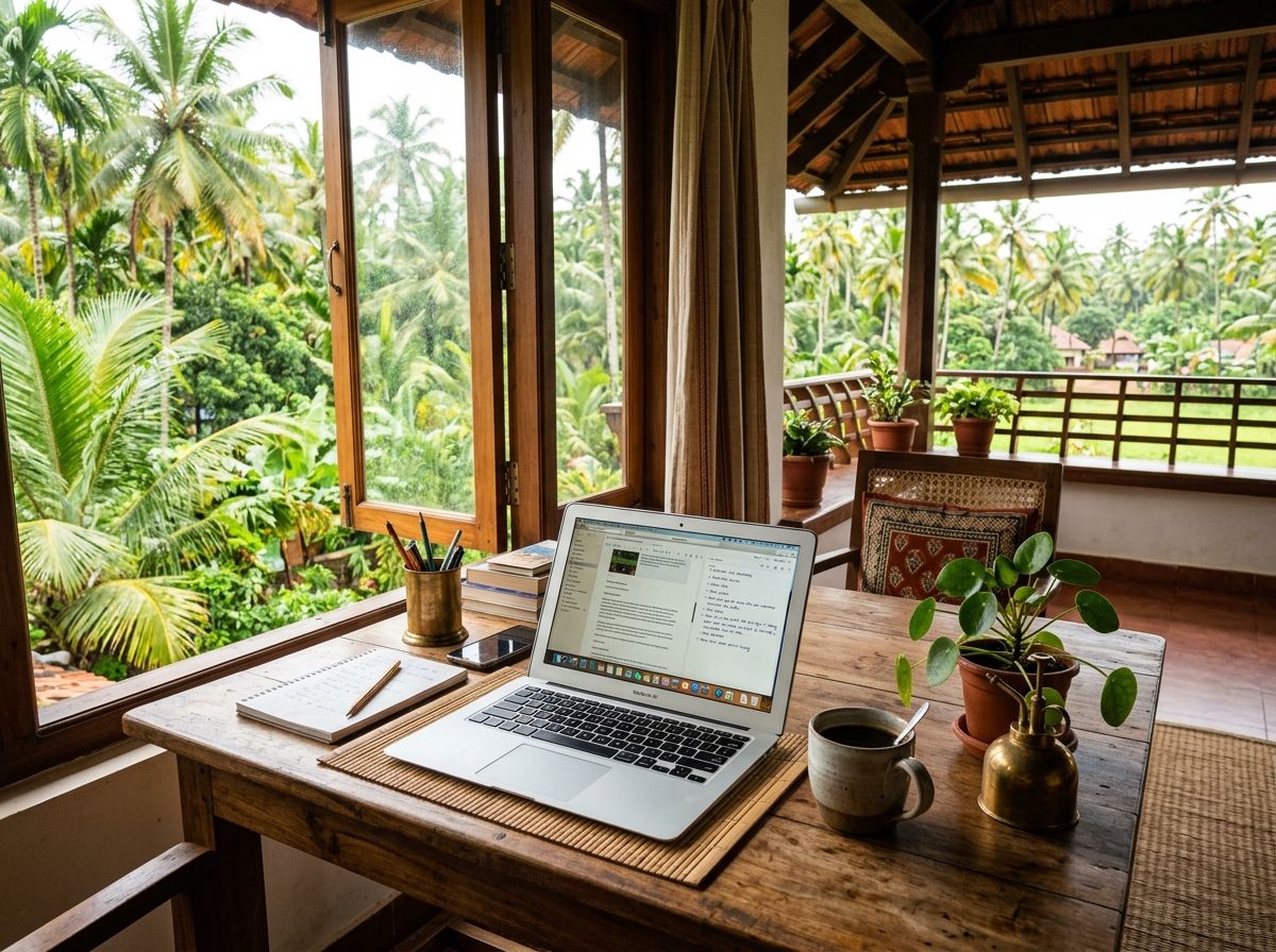 Working from home in a different place